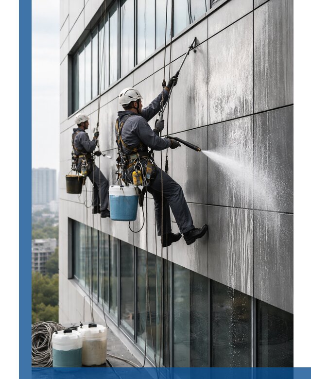 Профессиональная мойка вентилируемых фасадов в Отрадном