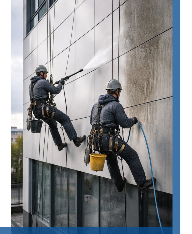 Мойка фасада из композита в Отрадном по цене от 326 р. | ВЫСОТНИК-Трд