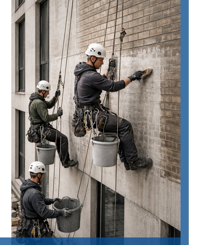 Удаление высолов с фасада в Отрадном от 272 р. | ВЫСОТНИК-Трд