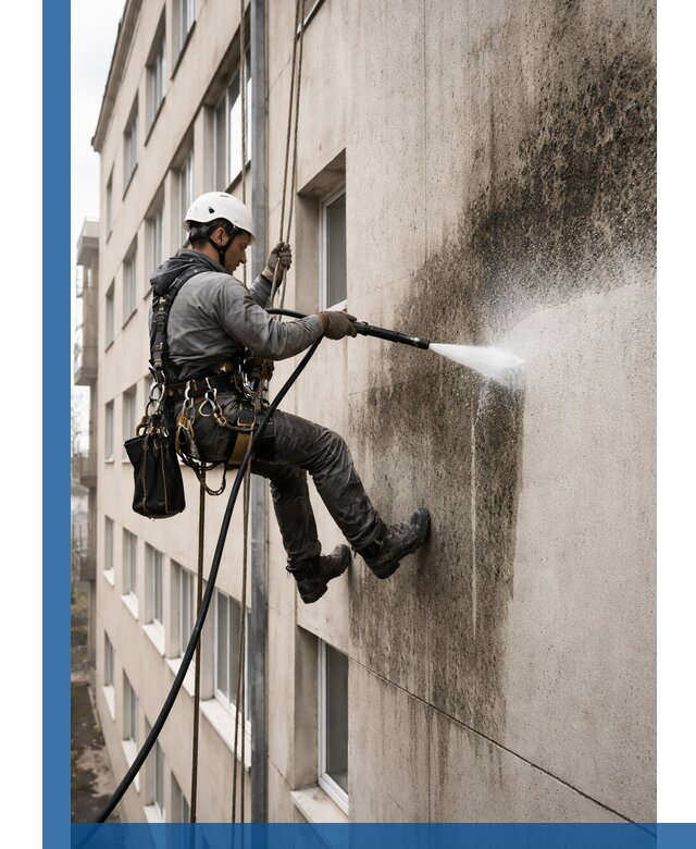 Профессиональная очистка фасадов от плесени в Отрадном