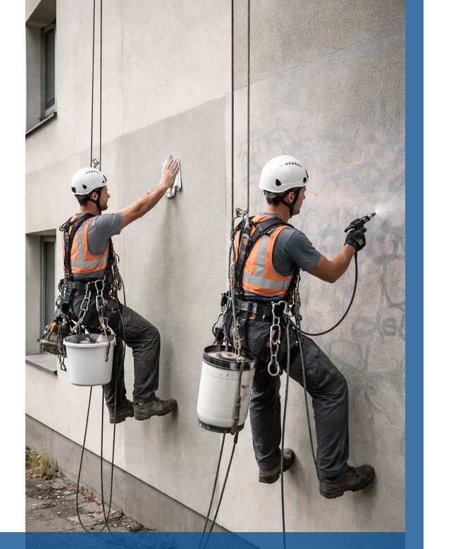 Антиграффити покрытие фасада в Отрадном от 652 р. | ВЫСОТНИК-Трд