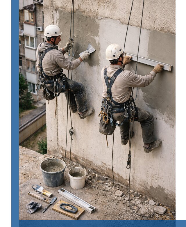 Комплексный ремонт штукатурного фасада с гарантией в Отрадном