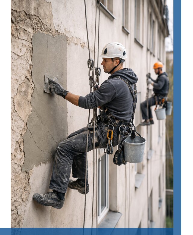 Восстановление штукатурки фасада в Отрадном от 1304 р. | ВЫСОТНИК-Трд