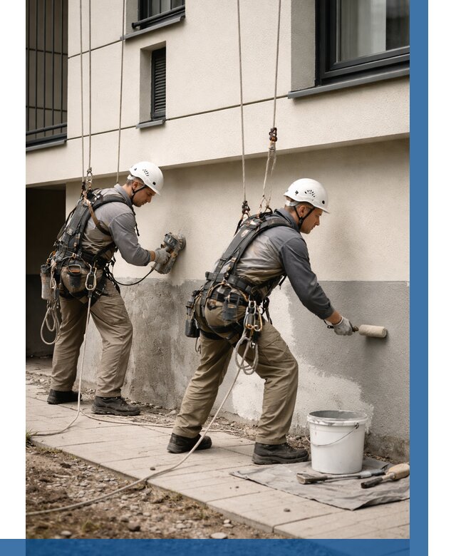 Окраска цоколя здания в Отрадном от 489 р. под ключ | ВЫСОТНИК-Трд