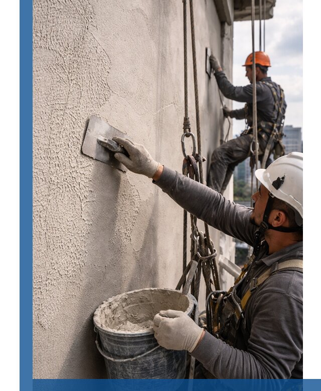 Декоративная штукатурка фасада с утеплением и защитой в Отрадном
