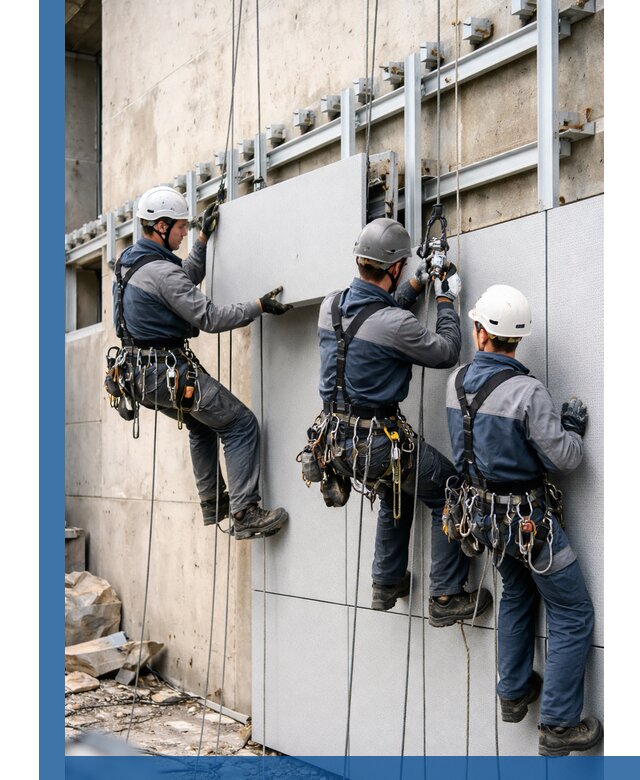 Монтаж вентилируемого фасада в Отрадном под ключ с гарантией качества