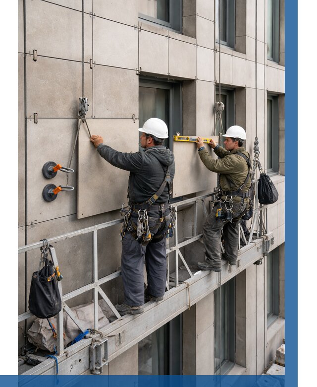 Монтаж керамогранита на фасад в Отрадном от 2718 р. | ВЫСОТНИК-Трд