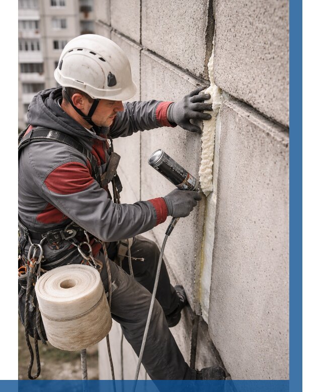 Утепление межпанельных швов в Отрадном от 761 р. | ВЫСОТНИК-Трд