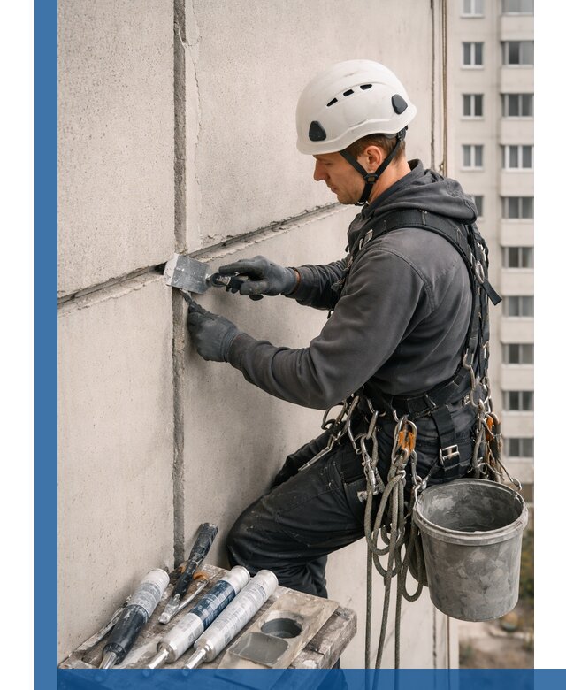Ремонт межпанельных швов в Отрадном герметизация и восстановление