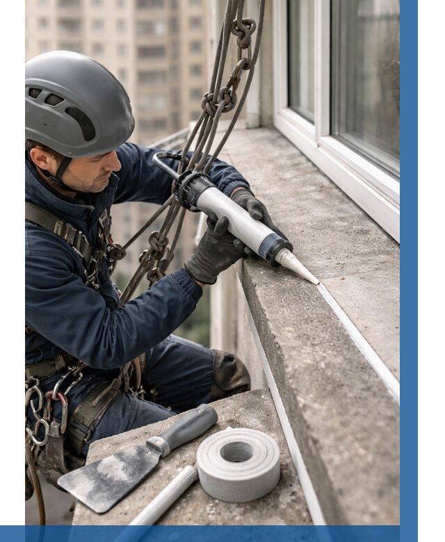 Герметизация балконного козырька в Отрадном от 4892 р. | ВЫСОТНИК-Трд