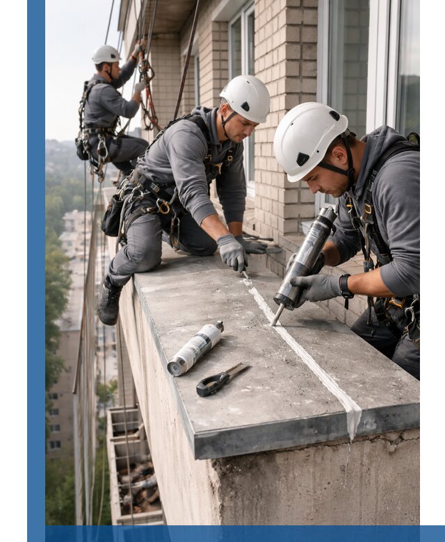 Герметизация балконного козырька в Отрадном профессионально