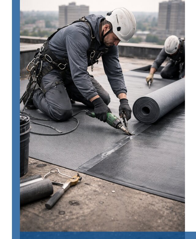 Ремонт мягкой кровли в Отрадном с выездом промальпинистов