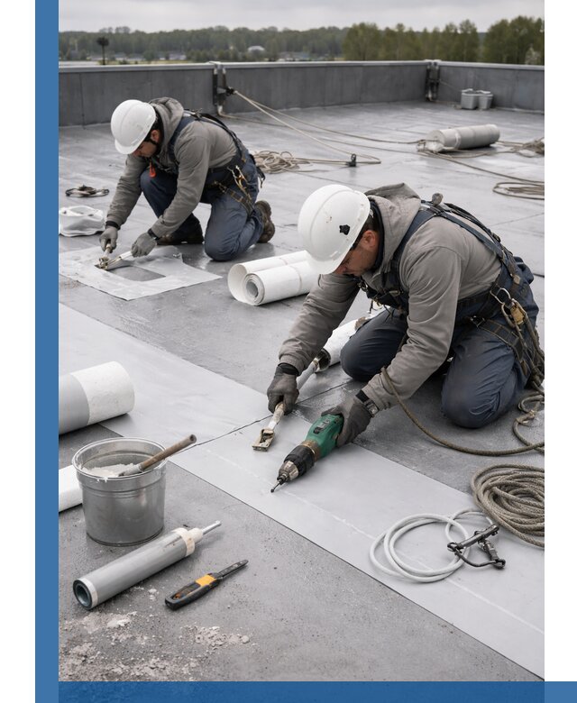 Ремонт мембранной кровли в Отрадном качественно и с гарантией