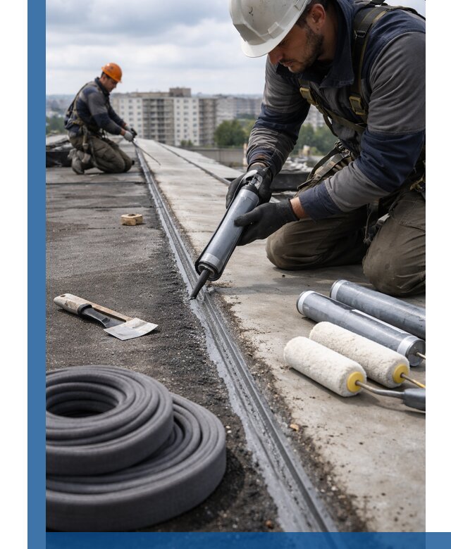 Герметизация швов кровли в Отрадном с гарантией герметичности