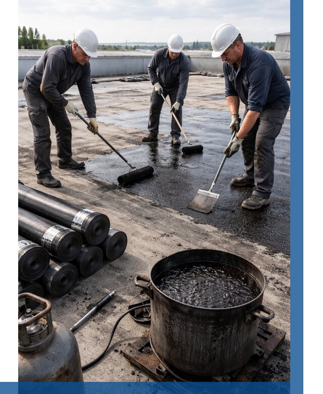 Гидроизоляция кровли мастикой в Отрадном от 652 р. | ВЫСОТНИК-Трд