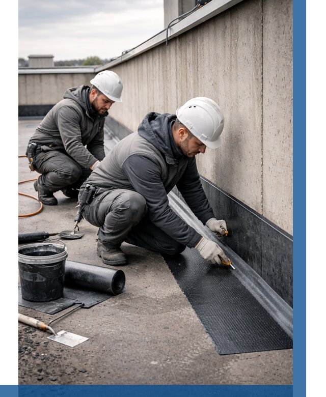 Гидроизоляция примыканий на кровле в Отрадном от 978 р. | ВЫСОТНИК-Трд