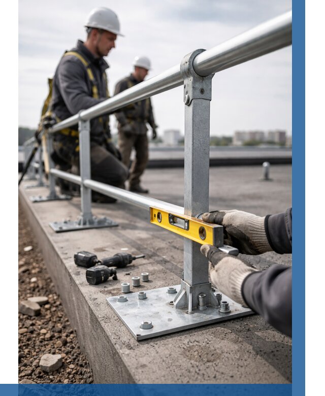 Монтаж кровельного ограждения в Отрадном от 1304 р. | ВЫСОТНИК-Трд