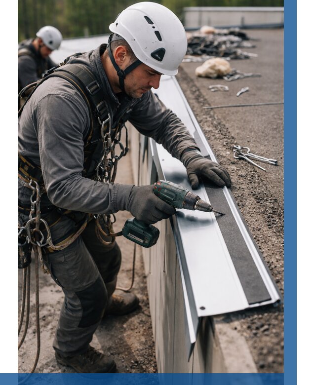 Монтаж капельника на кровле в Отрадном от 326 р. | ВЫСОТНИК-Трд