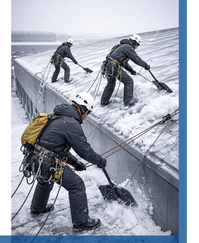 Очистка навесов от снега в Отрадном от 4892 р. | ВЫСОТНИК-Трд