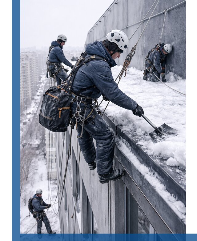 Абонентское обслуживание кровли зимой в Отрадном регулярный уход