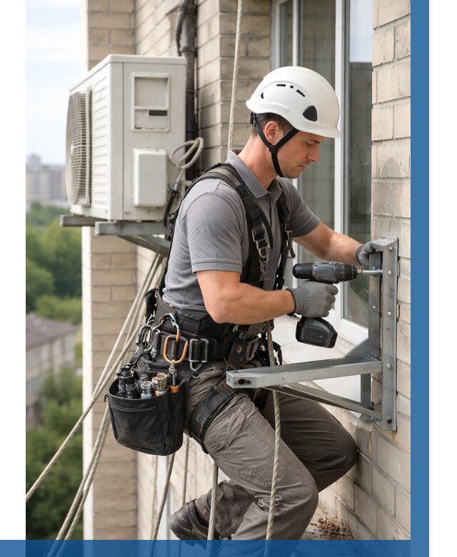 Установка кронштейнов кондиционера в Отрадном от 3805 р. | ВЫСОТНИК-Трд