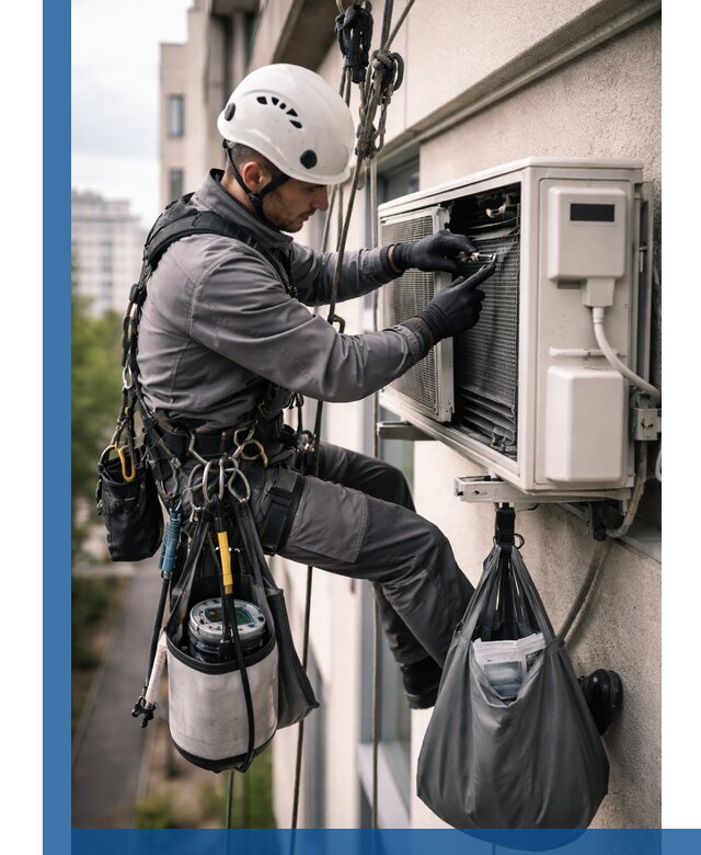 Обслуживание внешнего блока кондиционера в Отрадном профессионально