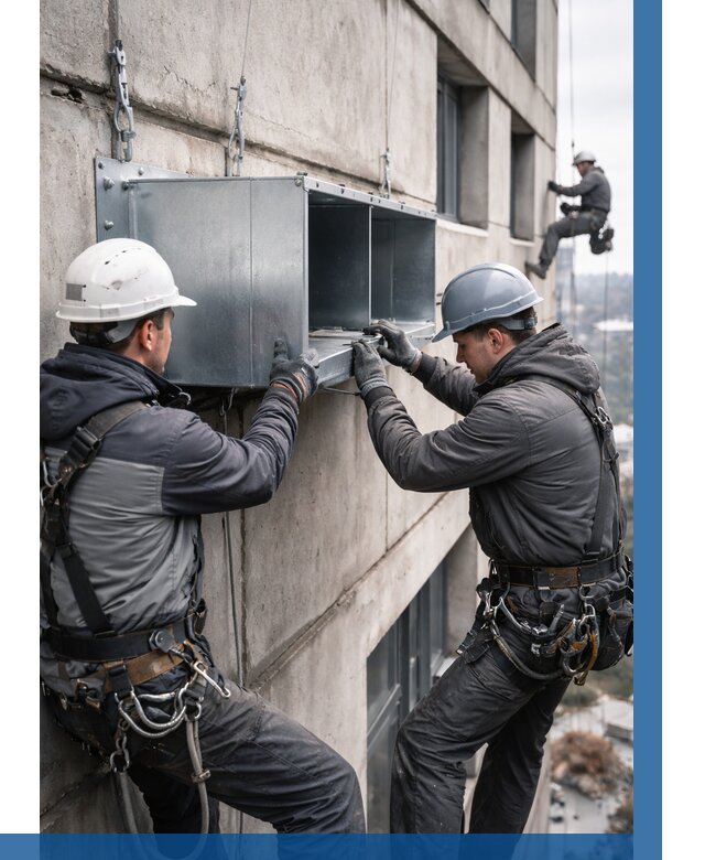 Монтаж вентиляционных коробов в Отрадном от 3261 р. | ВЫСОТНИК-Трд