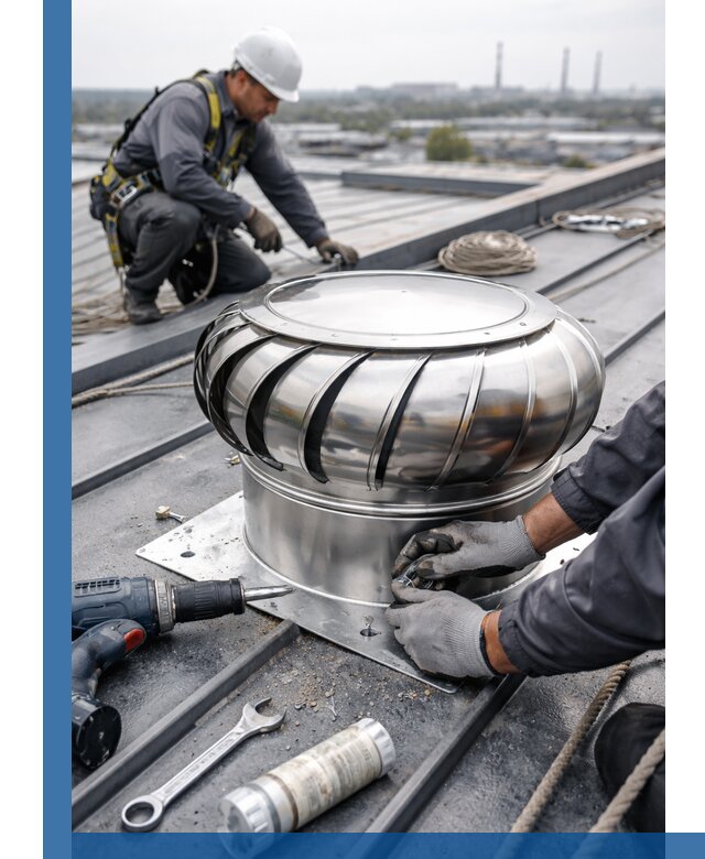 Установка дефлекторов на кровле в Отрадном профессионально