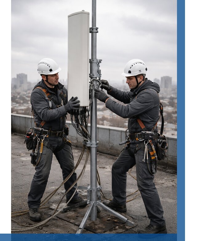 Монтаж антенн связи на крыше в Отрадном от 9240 р. | ВЫСОТНИК-Трд