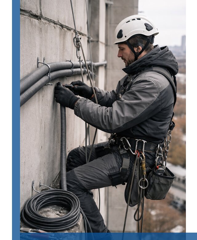 Профессиональный монтаж гофры для кабеля в Отрадном с гарантией