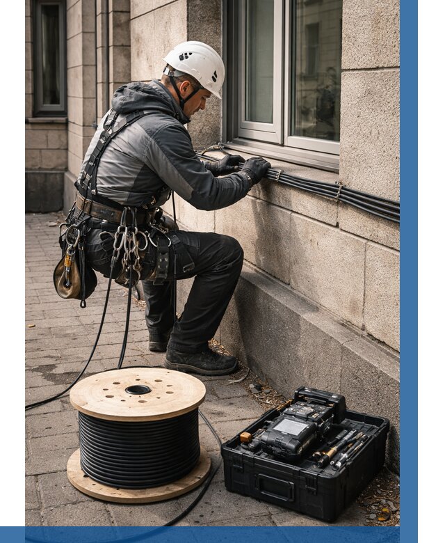 Прокладка оптоволоконного кабеля в Отрадном от 870 р. | ВЫСОТНИК-Трд