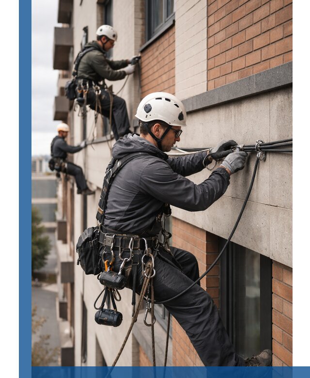 Крепление кабеля на фасаде монтаж и крепеж в Отрадном