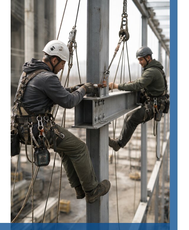Монтаж металлоконструкций на высоте в Отрадном от 3805 р. | ВЫСОТНИК-Трд