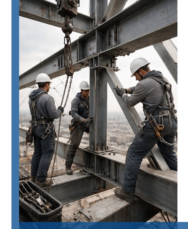 Профессиональный монтаж металлоконструкций на высоте в Отрадном