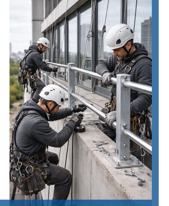 Монтаж ограждений на высоте в Отрадном, от 1304 р. | ВЫСОТНИК-Трд