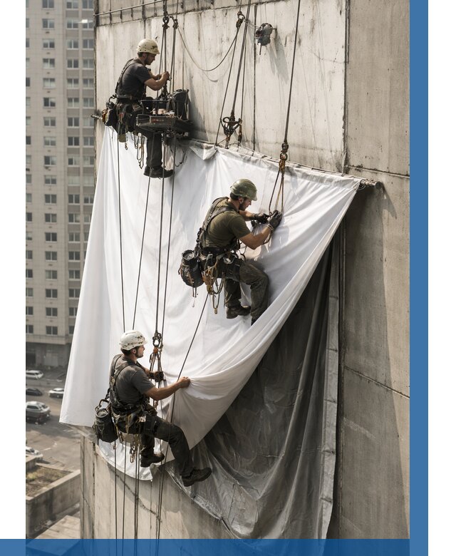 Замена баннерного полотна в Отрадном от 7066 р. | ВЫСОТНИК-Трд—заказать
