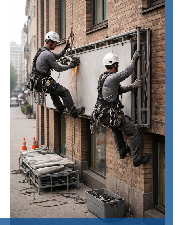 Демонтаж рекламной вывески в Отрадном от 7066 р. | ВЫСОТНИК-Трд