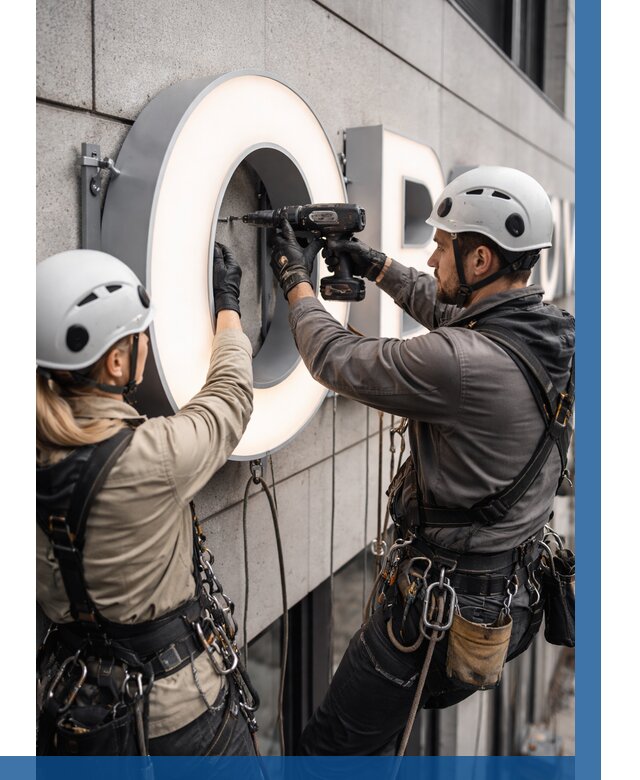 Монтаж световых букв в Отрадном от 3261 р. под ключ ВЫСОТНИК-Трд