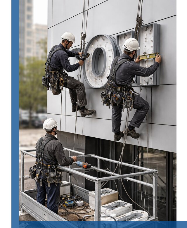 Профессиональный монтаж световых букв в Отрадном под ключ