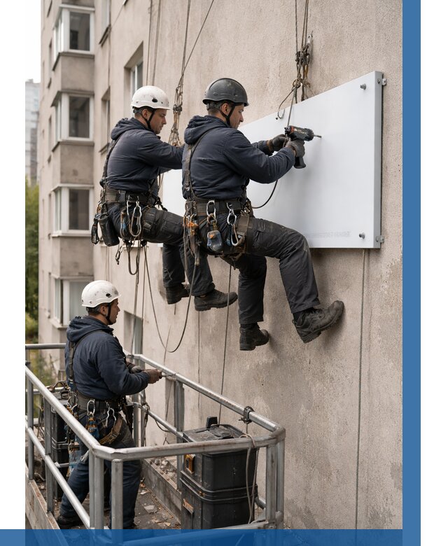 Монтаж табличек и указателей в Отрадном от 3805 р. | ВЫСОТНИК-Трд