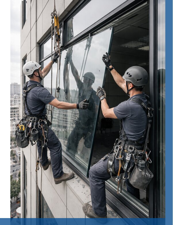 Замена стеклопакетов на высоте в Отрадном от 5979 р. | ВЫСОТНИК-Трд