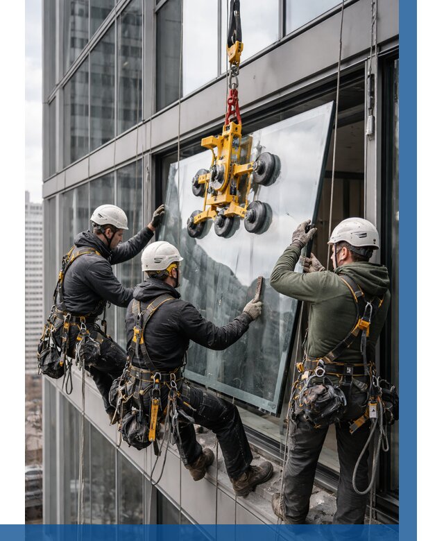 Фасадное остекление зданий под ключ в Отрадном от 10870 р. | ВЫСОТНИК-Трд