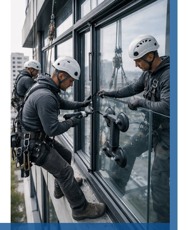 Витражное остекление зданий в Отрадном от 3805 р. | ВЫСОТНИК-Трд