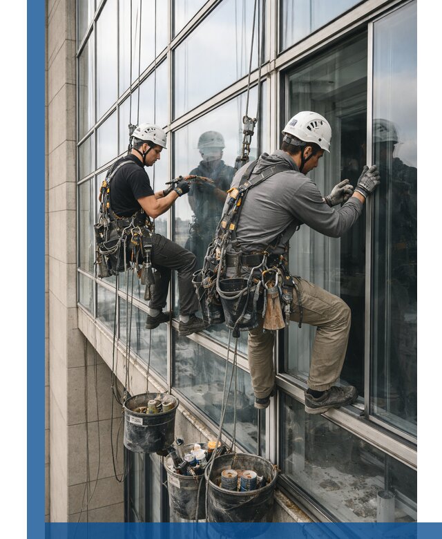 Ремонт витражных конструкций и фасадного остекления в Отрадном