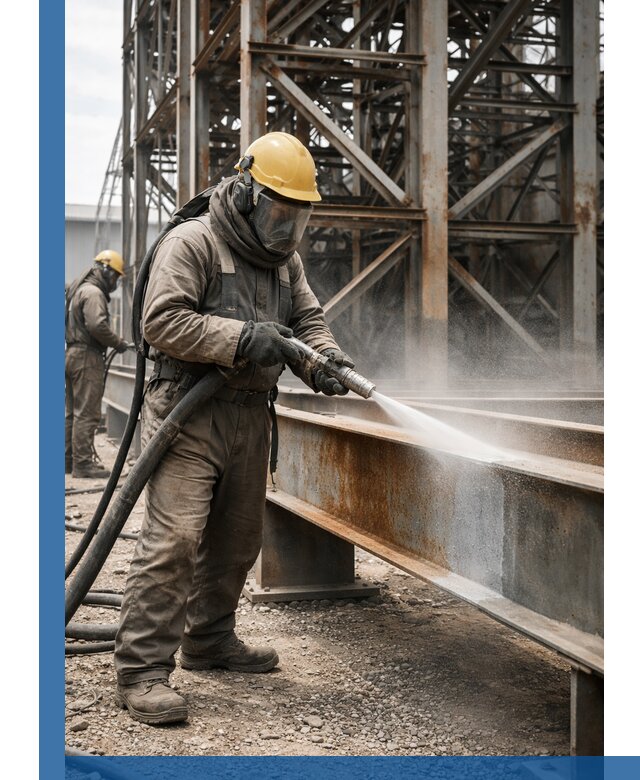 Пескоструйная очистка металлоконструкций в Отрадном промышленная