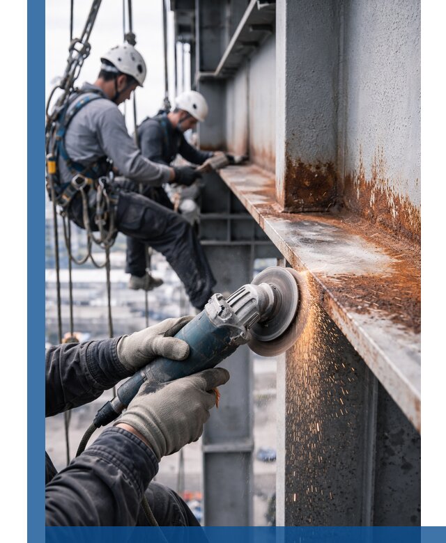 Зачистка металла от ржавчины и подготовка поверхностей в Отрадном