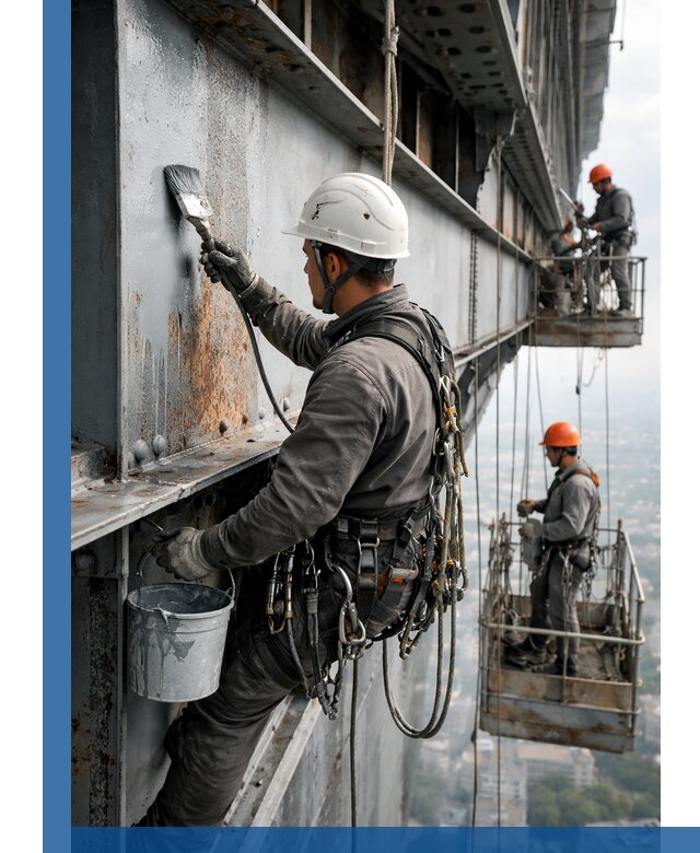 Покраска металлоконструкций на высоте в Отрадном профессионально