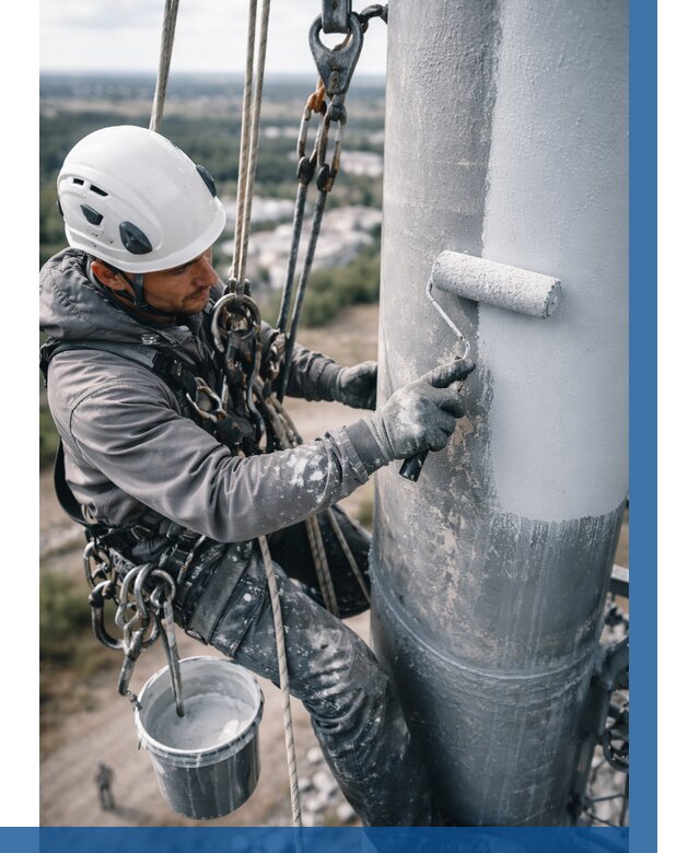 Покраска мачт связи под ключ в Отрадном от 924 р. | ВЫСОТНИК-Трд