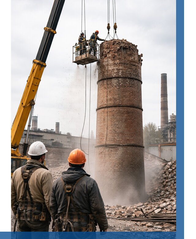 Демонтаж дымовой трубы в Отрадном от 97830 р. | ВЫСОТНИК-Трд, смета