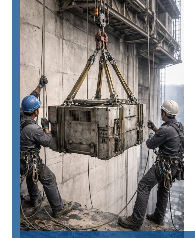 Такелажные работы на высоте, подъем и монтаж грузов в Отрадном